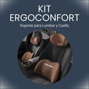 Kit ErgoConfort - Soporte para Lumbar y Cuello: Alivia inmediato la tensión y mejora tu postura en cada viaje