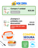 Lonchera Electrica Térmica - Sin microondas, portátil, Sin complicaciones